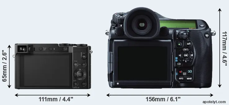 Comparison TZ100 or 645Z rear