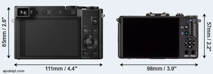 Comparison TZ100 or Pentax Q rear