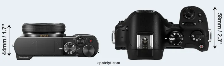 Compare TZ100 versus NX30 top
