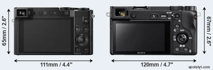 Comparison TZ100 or A6300 rear