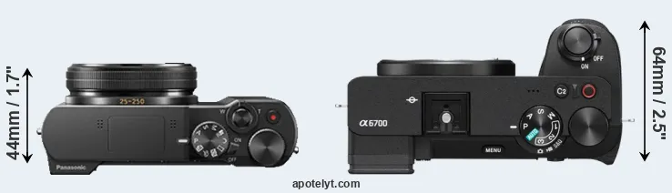 Compare TZ100 versus A6700 top