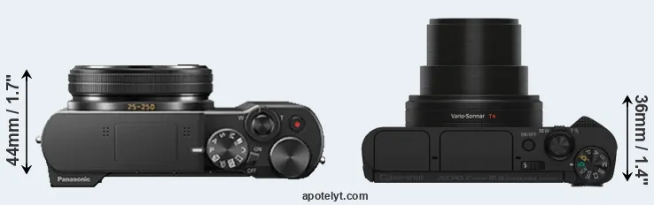 Compare TZ100 versus HX80 top