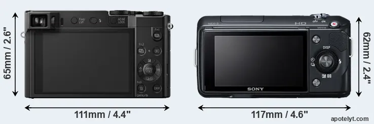 Comparison TZ100 or NEX-3 rear