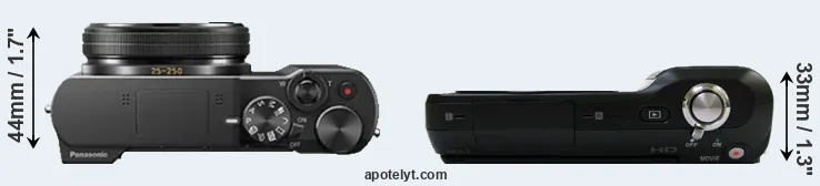 Compare TZ100 versus NEX-3 top