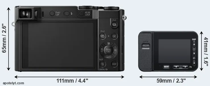 Comparison TZ100 or RX0 II rear