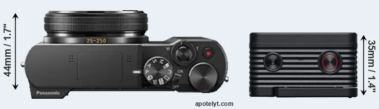 Compare TZ100 versus RX0 II top