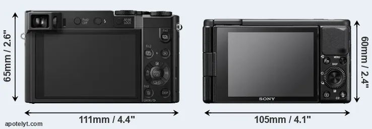Comparison TZ100 or ZV-1 rear
