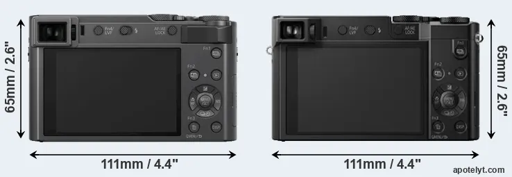 Comparison TZ200 or ZS100 rear