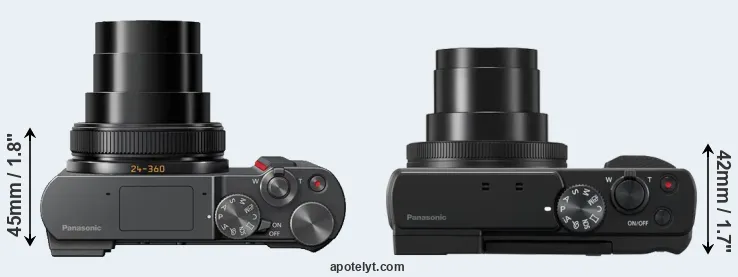 Compare TZ200 versus ZS80 top