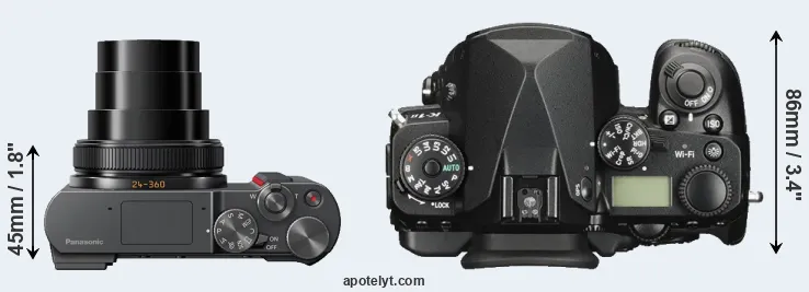 Compare TZ200 versus K-1 II top