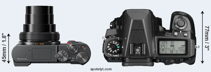 Compare TZ200 versus K-3 II top