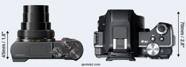 Compare TZ200 versus K-S1 top