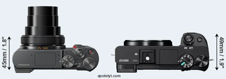 Compare TZ200 versus A6300 top
