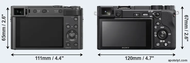 Comparison TZ200 or A6400 rear
