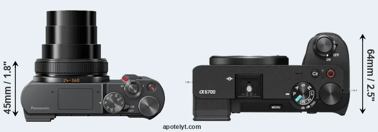 Compare TZ200 versus A6700 top