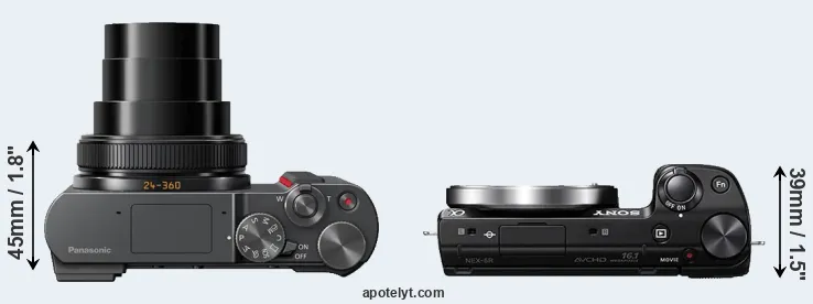 Compare TZ200 versus NEX-5R top