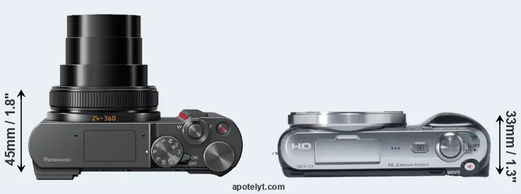 Compare TZ200 versus NEX-C3 top