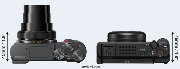 Compare TZ200 versus ZV-1F top