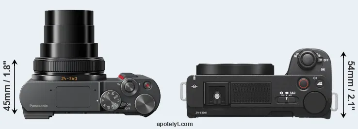 Compare TZ200 versus ZV-E10 II top