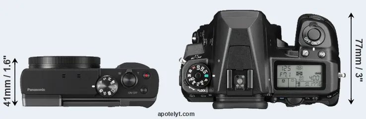 Compare TZ90 versus K-3 II top