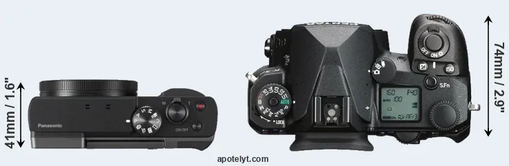 Compare TZ90 versus K-3 III top