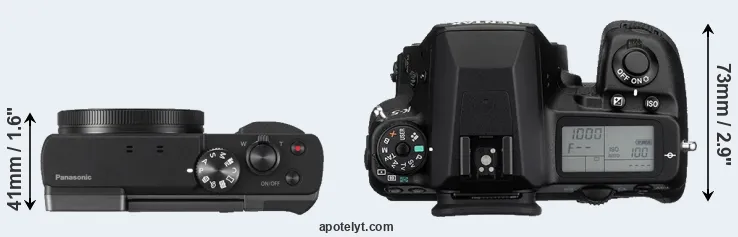 Compare TZ90 versus K-5 top