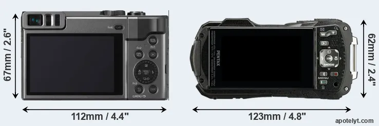 Comparison TZ90 or WG-90 rear
