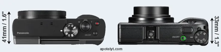 Compare TZ90 versus GR III top
