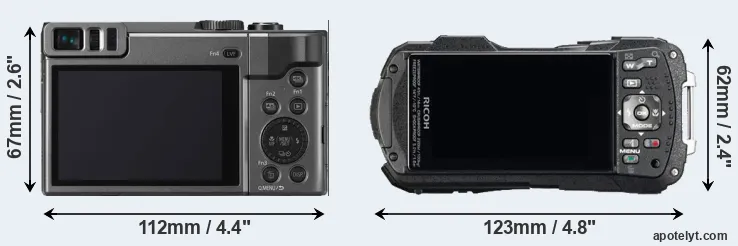 Comparison TZ90 or WG-60 rear