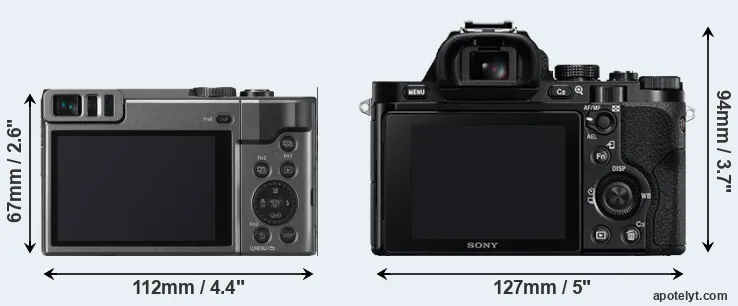 Comparison TZ90 or A7R rear