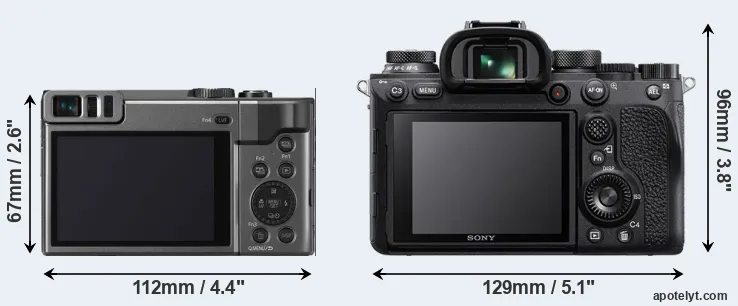 Comparison TZ90 or A9 II rear