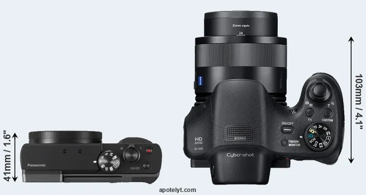 Compare TZ90 versus HX350 top