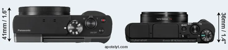 Compare TZ90 versus HX95 top