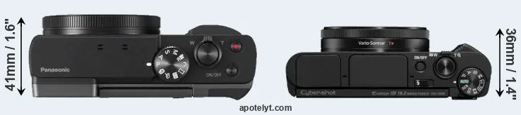 Compare TZ90 versus HX99 top