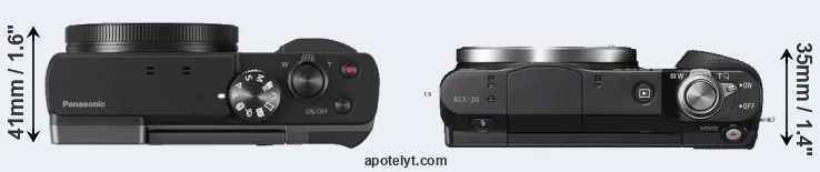 Compare TZ90 versus NEX-3N top
