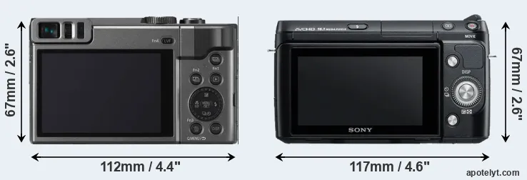 Comparison TZ90 or NEX-F3 rear