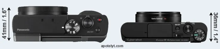 Compare TZ90 versus WX800 top