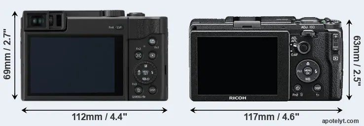 Comparison TZ95 or GR II rear
