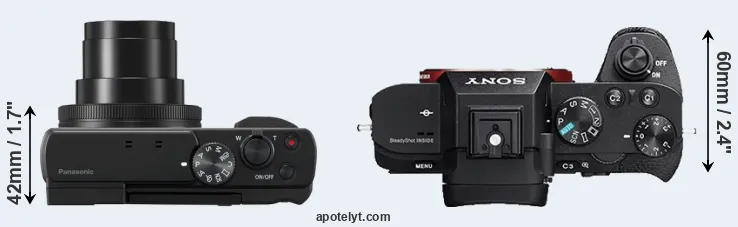 Compare TZ95 versus A7 II top