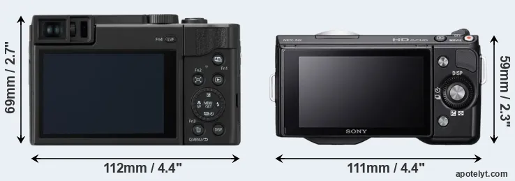 Comparison TZ95 or NEX-5N rear