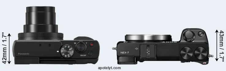 Compare TZ95 versus NEX-7 top