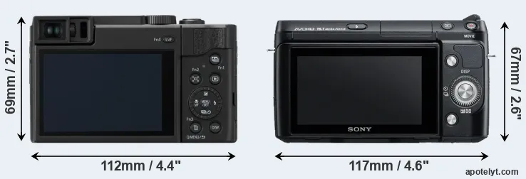 Comparison TZ95 or NEX-F3 rear