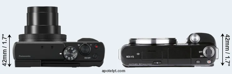 Compare TZ95 versus NEX-F3 top