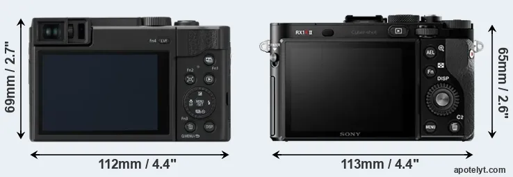 Comparison TZ95 or RX1R II rear