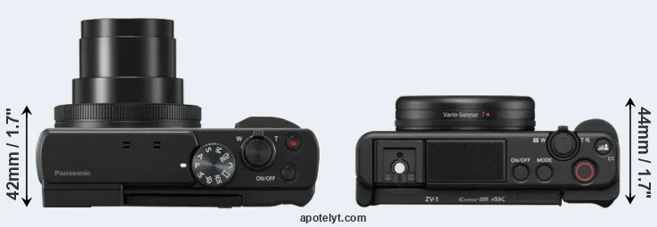 Compare TZ95 versus ZV-1 top