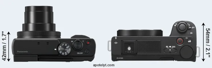 Compare TZ95 versus ZV-E10 II top