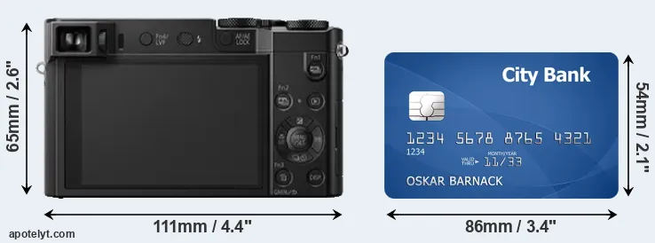 ZS100 and credit card rear side