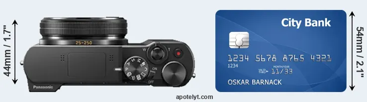 ZS100 versus credit card top view