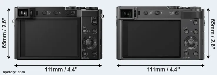 Comparison ZS100 or ZS200 rear