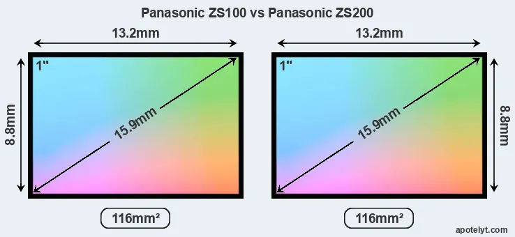 Panasonic ZS100 and Panasonic ZS200 sensor measures